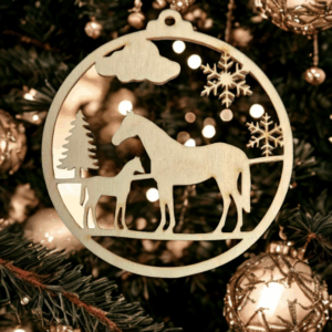 Vániční ozdoba na stromeček s koněm